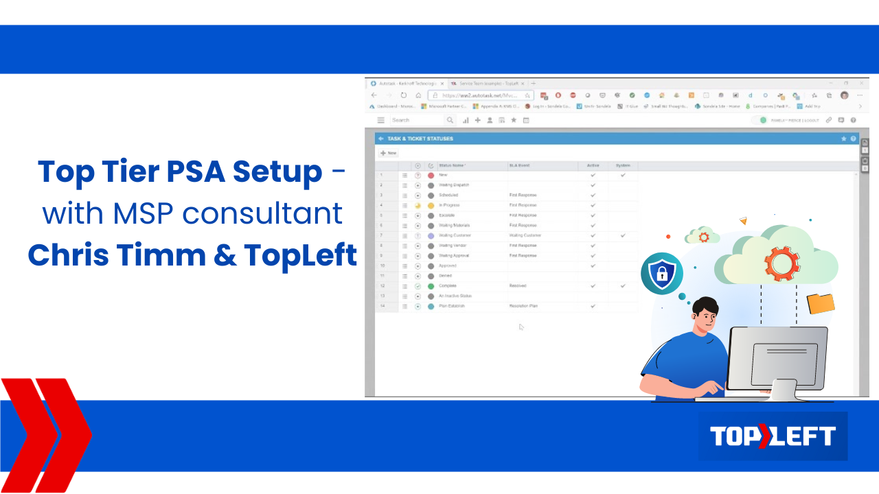 Top Tier PSA Setup - with MSP consultant Chris Timm & TopLeft